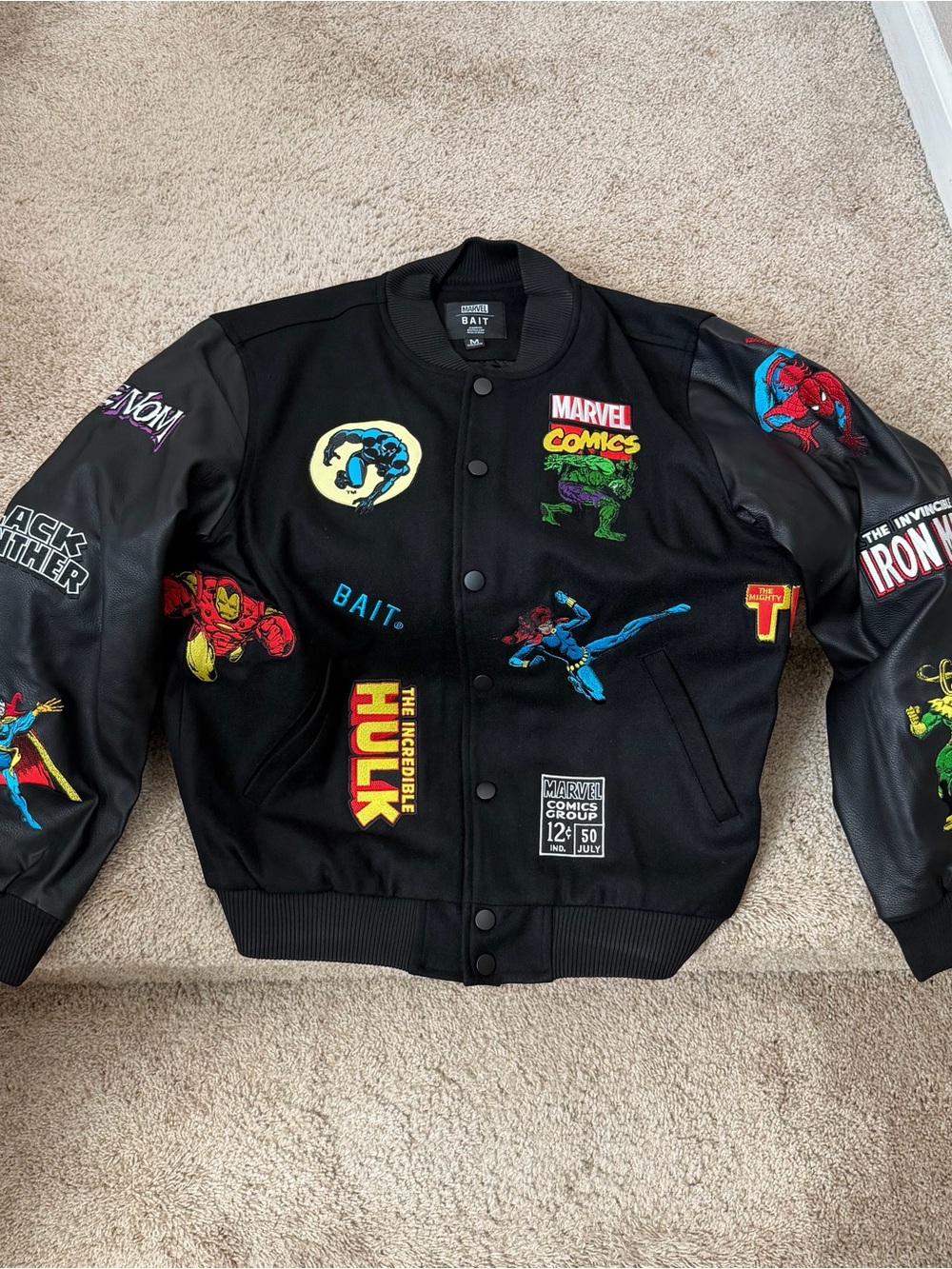 BAIT x Marvel Varsity Jacket with Character Patches (NEW)